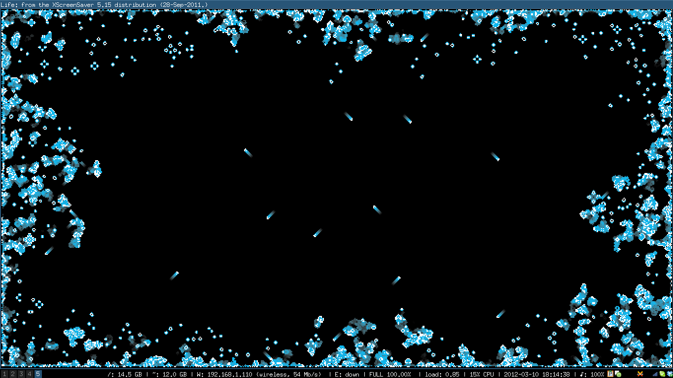 Screenshot of the Screensaver
